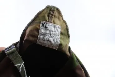 US M1 helmet outer shell with Dutch camouflage cover