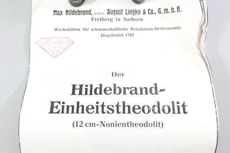 Max Hildebrand Meßtheodolit Einheitstheodolit B5 Infanterie Einheitsinstrument mit Transportbox