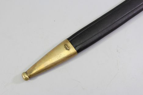 Brazil, Model 1908 bayonet for Mauser rifles with leather scabbard; manufacturer: Simson & Co., Suhl.