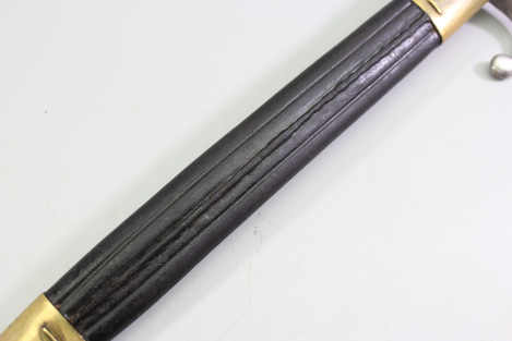 Brazil, Model 1908 bayonet for Mauser rifles with leather scabbard; manufacturer: Simson & Co., Suhl.