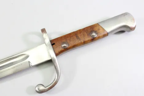 Brasilien, Seitengewehr M 1908 für Mauser Gewehre mit Leder Scheide Hersteller Simson & Co. Suhl.