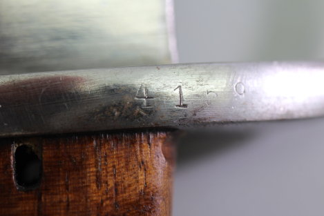 Brazil, Model 1908 bayonet for Mauser rifles with leather scabbard; manufacturer: Simson & Co., Suhl.
