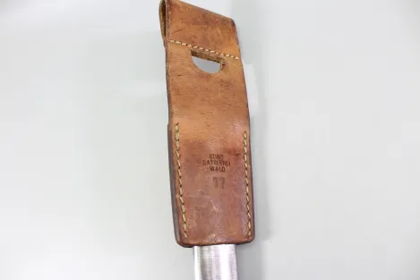 Brazil, Model 1908 bayonet for Mauser rifles with leather scabbard; manufacturer: Simson & Co., Suhl.