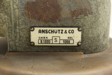Firma Anschütz & Co  Kompaßvisier  ( Peildiopter) der Deutschen Kriegsmarine, Peilaufsatz für eine Brücken-Tochter-Anzeige