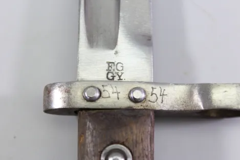 Historic Austro-Hungarian Model 1895 (M95) bayonet for the Mannlicher rifle, manufactured by F.G.GY.