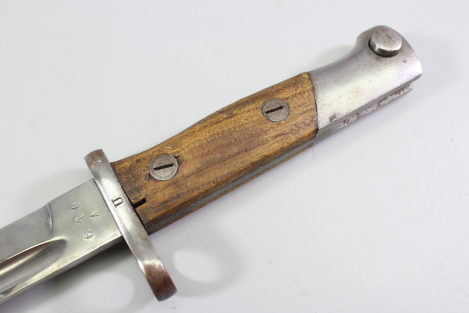 Brasilien, Seitengewehr M 1908 für Mauser Gewehre mit Leder Scheide Hersteller Simson & Co. Suhl.