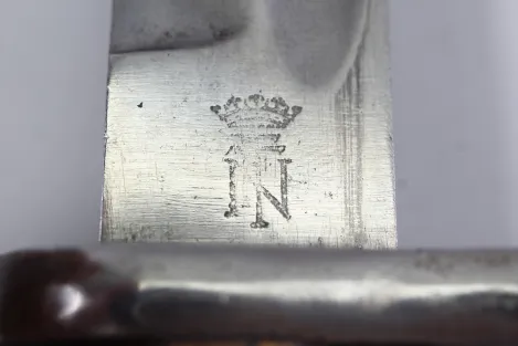 Brasilien, Seitengewehr M 1908 für Mauser Gewehre mit Leder Scheide Hersteller Simson & Co. Suhl.