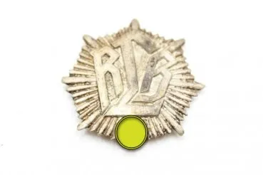 RLB cap badge without enamel, silver-plated