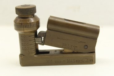 Ww1 Französischer MG Maschinengewehr-Clinometer aus dem Ersten Weltkrieg MLE 1918.
