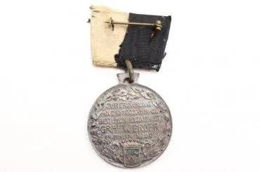 Versilberte Bronzemedaille Medaille Infanterie-Regiment „Graf Werder“ an Einzelbandspange