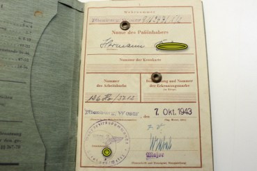 ww2 Army Defense Pass for a soldier in a storm