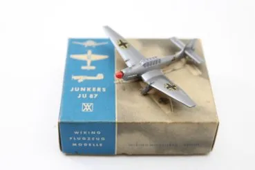 Flugzeug Wiking Junkers JU 87, Maßstab 1:200, Wiking Modellbau /Berlin, ca.1960 im Karton