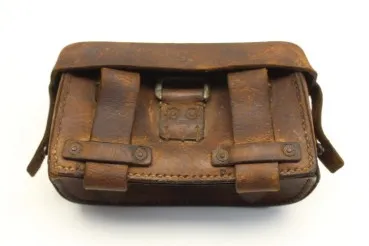 Wehrmacht / leather bag, medical bag for the paddock, army