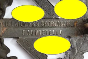 SA SPORTS BADGE IN BRONZE BERG & NOLTE