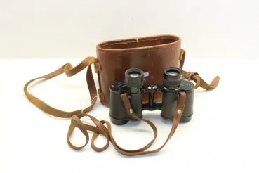 ww1 service glass binoculars 6x30 M.G Ets Krauss Paris military glass in a quiver with compass and reticle