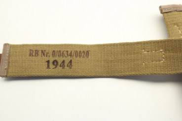 DAK Wehrmacht Webriemen Koppel Gürtel 1944 mit RB Nummer