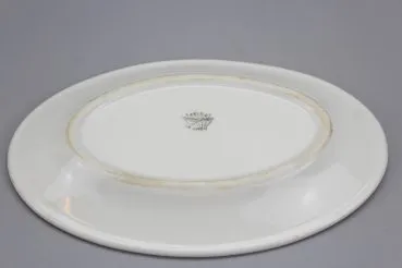 3 pieces of canteen tableware, meat platter / serving platter Fedal Röhn ca 1940 Different sizes, 3 serving plates