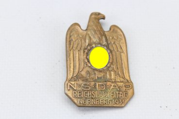 1933 NSDAP Nazi Party Rally Nuremberg badge