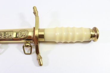 Geschenkdolch - DDR NVA Generalsdolch LSK Landstreitkräfte mit Gehänge + Hänger im Etui