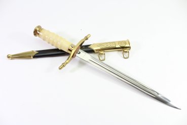 Geschenkdolch - DDR NVA Generalsdolch LSK Landstreitkräfte mit Gehänge + Hänger im Etui