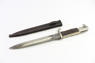 Preview: Wehrmacht Extra-Seitengewehr mit Hirschhorngriffschalen K98