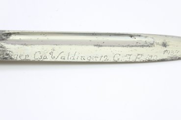 Wehrmacht Extra-Seitengewehr mit Hirschhorngriffschalen K98