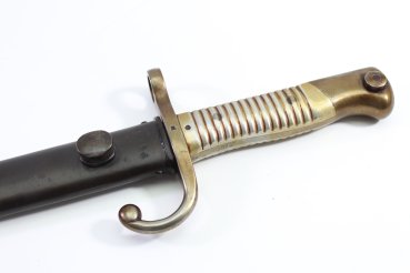 Preview: Argentinien, Bajonett Modell 1891 mit Messinggriff, Hersteller Weyersberg m. Plisterschliff
