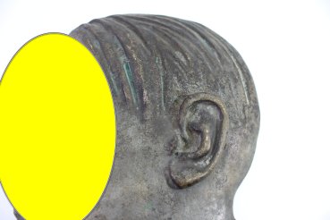 Preview: Großes Wandrelief Adolf Hitler – NSDAP Führerbild in Messing Guß