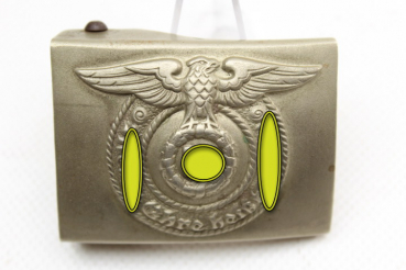 SS belt lock, original "Fat Eagle" made of nickel silver! Wanted piece.