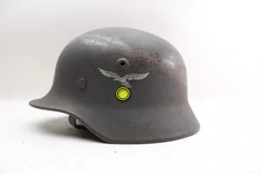 Ww2 German Luftwaffe, Stahlhelm Helm M40, original zusammengehöriges Stück mit Träger, Ouist