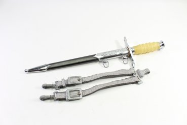 Preview: NVA Offiziersdolch der Landstreitkräfte, NVA DDR Dolch LA / LU mit Gehänge