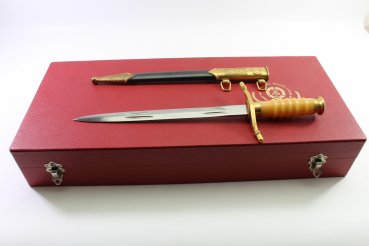 Preview: DDR / NVA Präsentationsdolch  Dolch General Inschrift „ Ministerium für Staatssicherheit “ in Schatulle