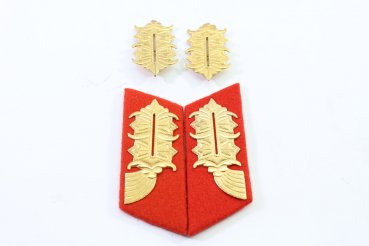 Preview: DDR NVA Ärmelpatten für Generalsuniformen u. Kragenspiegel Landstreitkräfte NVA General