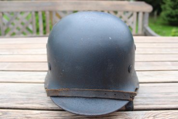 Preview: Wehrmacht Stahlhelm M40 dunkelblau Rauhtarn Hersteller SE - hkp66 Sächsische Emailier- und Stanzwerke A.G