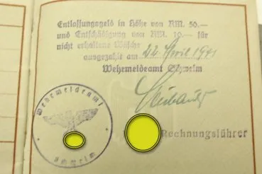 Wehrmacht  Wehrpass im originalem seltenen Wehrpass Pappschuber  mit Hersteller