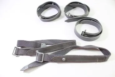 5x Original DDR NVA Rödelriemen - Packriemen grau unbenutzt