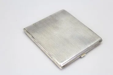 Cigarette case 1915 for the battalion commander, 900 silver, crescent / imperial crown