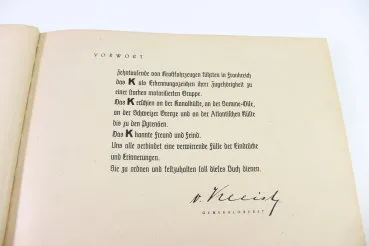 With the K through France - Memories of the Kleist Group," dated 1941, 243 pages, used with dust jacket