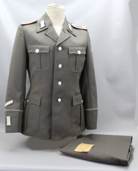 Early NVA / GDR uniform jacket guard regiment "Feliks Dzierzynski" Stasi officer students in the 3rd year of study including trousers