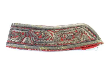 Prussian Collar Patches - Patches for Generals Hand-embroidered metal thread on red cloth,