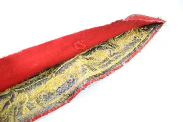 Prussian Collar Patches - Patches for Generals Hand-embroidered metal thread on red cloth,