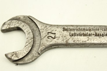 ww2 Germann Schraubenschlüssel  für Seitenrichtmaschine-Lafette-Achslager-Achsfederung-Luftverholer-Ausgleicher-Füllventil-Rohrbremse