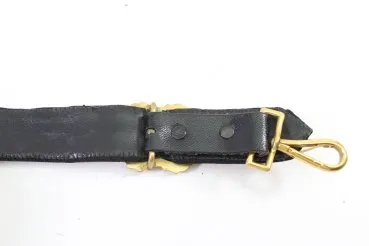 Leder Riemen mit Goldgespinnst Metallfaden