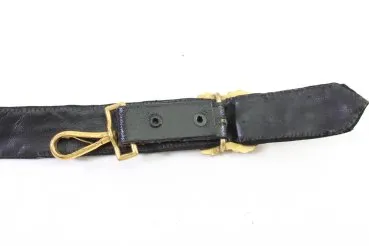 Leder Riemen mit Goldgespinnst Metallfaden