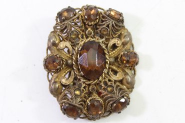 Preview: Böhmen Brosche einer Preußischen Offiziersfrau Vintage