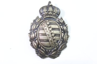 Preview: Helmwappen, Sachsen Wappen für den Tschako Stern für Mannschaften im Sächsischen Jäger-Bataillon