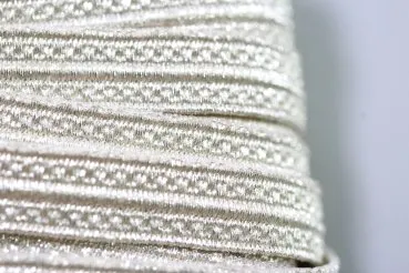 Tresse Uniform Silber Litze. Litzenbreite 7 mm   1 Stück = 1 m Preis pro 0,5 m