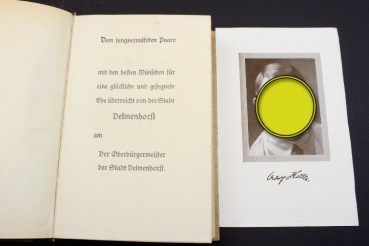 Historical book Adolf Hitler wedding edition City of Delmenhorst 1943, war edition