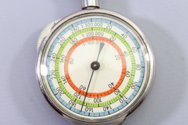 Preview: Landkartenmesser - Kurvenmesser aus Metall mit Etui 1950