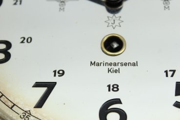ww2 Kriegsmarine large board clock - ship's clock Junghans with 2 naval eagles Naval Arsenal Kiel